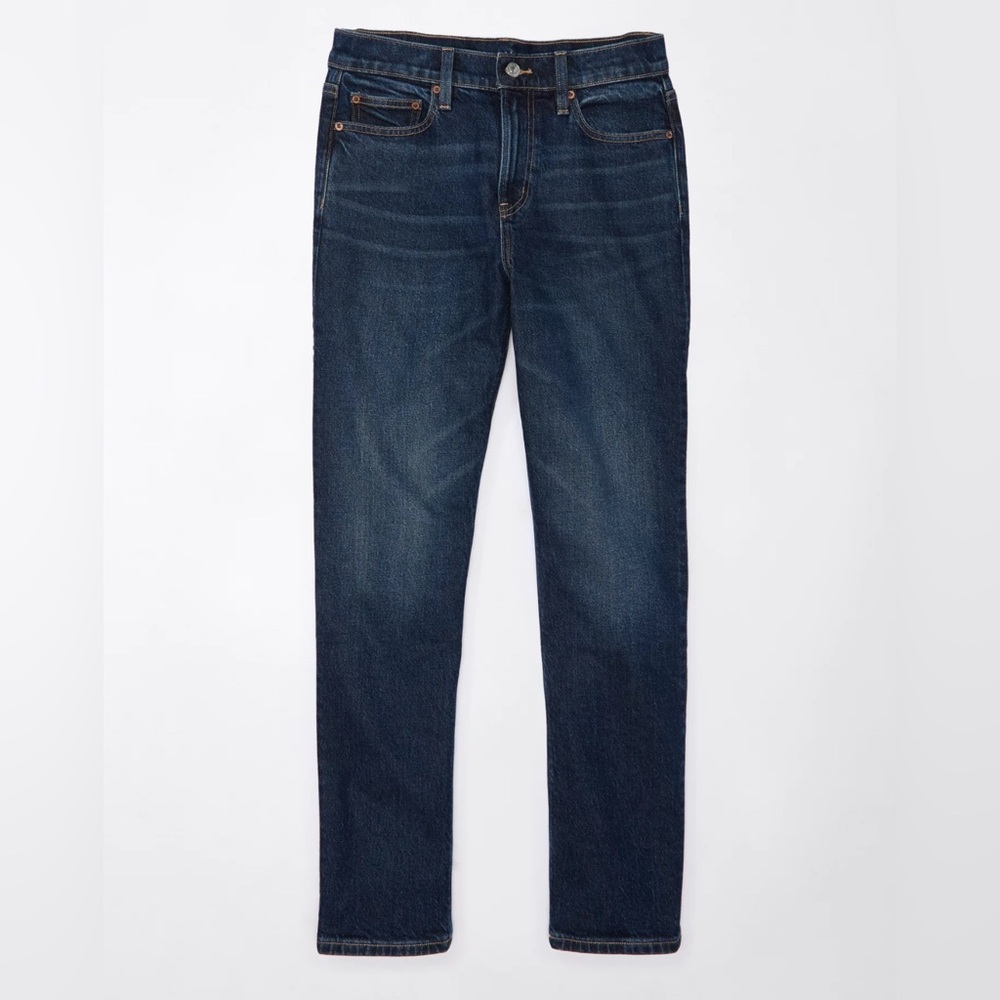 AE Stretch Super High-Waisted Ankle Straight Jean